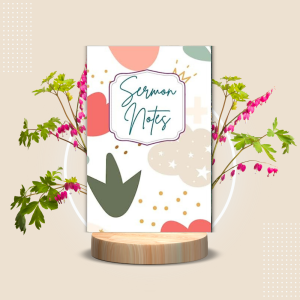 Sermon Notes - Journal - Bold Hearts, Flowers, Cactus Paperback
